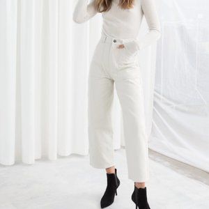 & Other Stories High Waisted Workwear Culottes Size 4